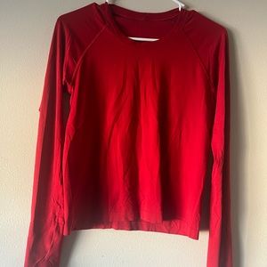 Swiftly Tech 2.0 Long Sleeve Race Length in DARK RED